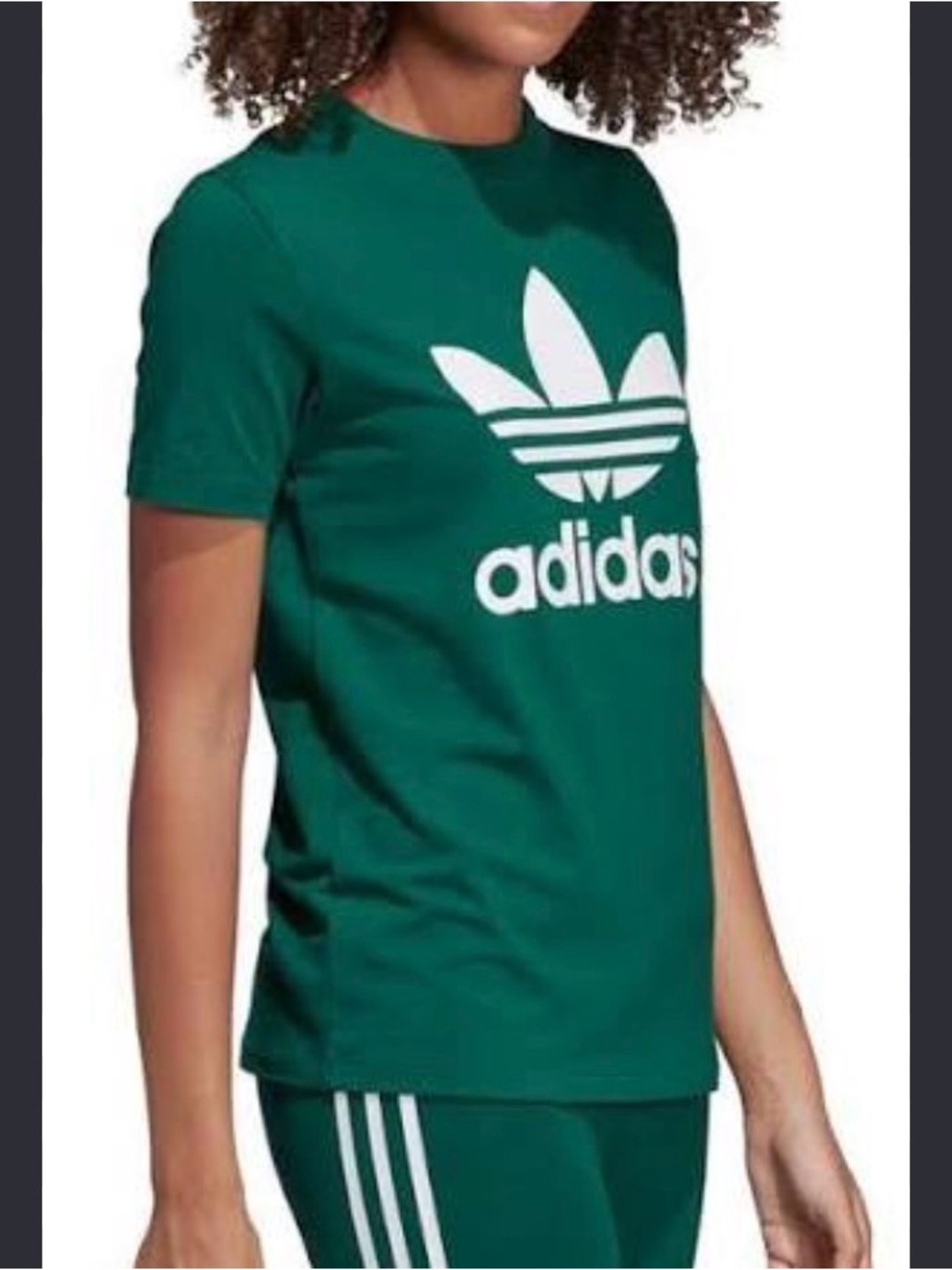 Women’s Adidas Originals Green Trefoil Logo T-Shirt
